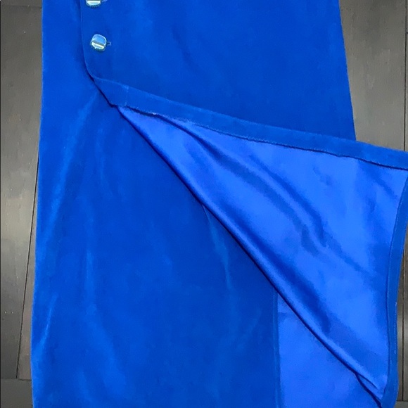 Vintage hand made skirt faux wrap - velvet like - Picture 14 of 16